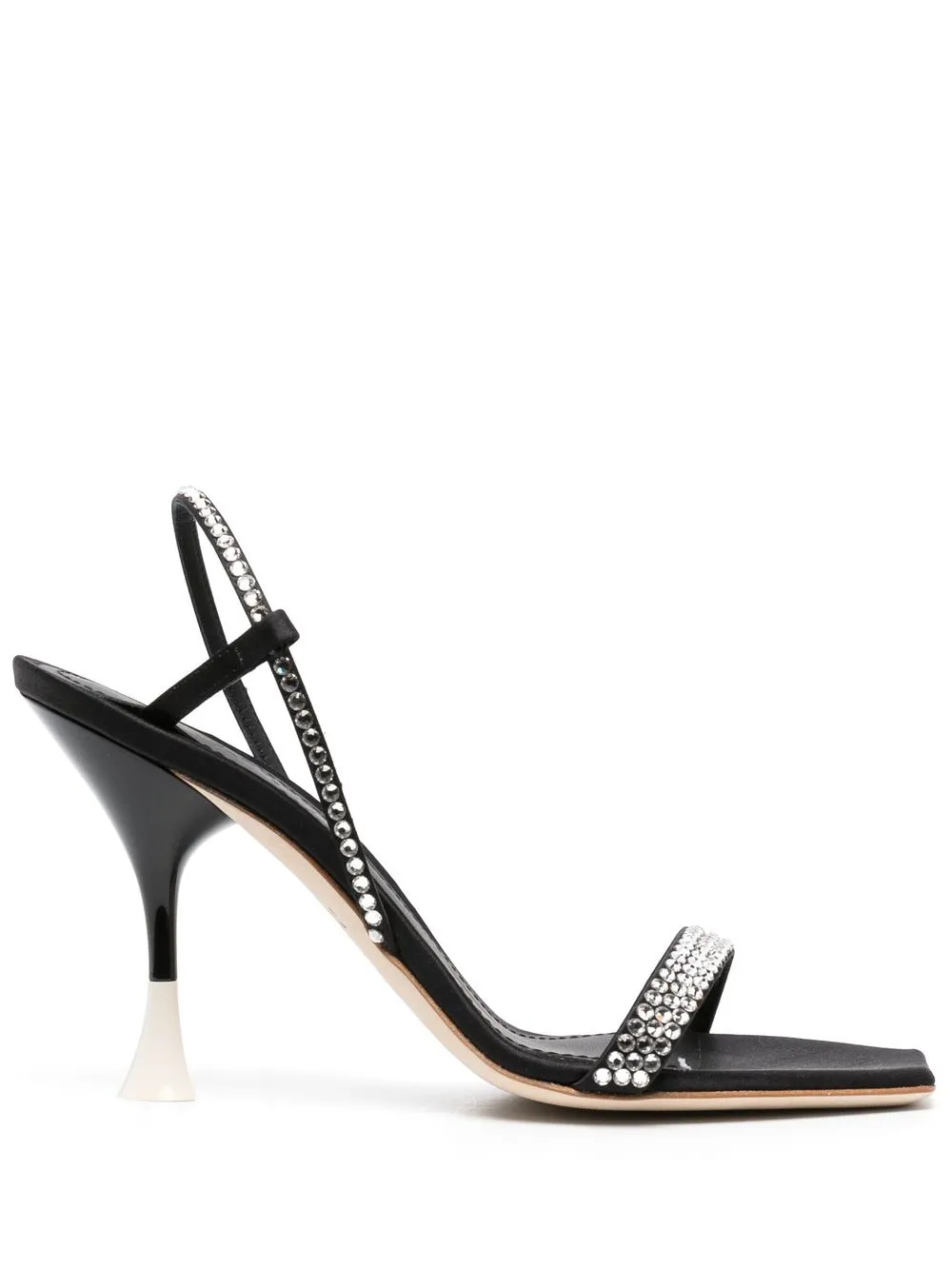 

3juin 100mm crystal-embellished open-toe sandals - Black