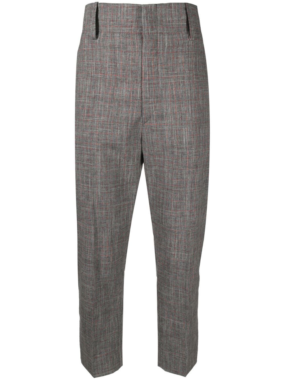 Isabel Marant Étoile Checked Tapered Trousers In Bkpk Black Pink
