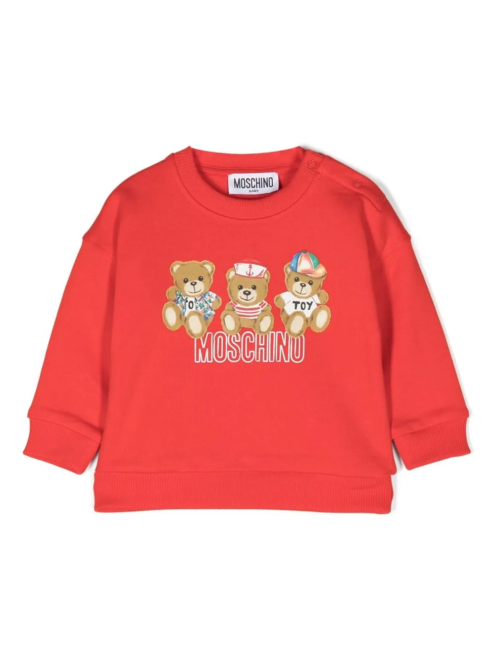 

Moschino Kids sudadera con logo estampado - Rojo