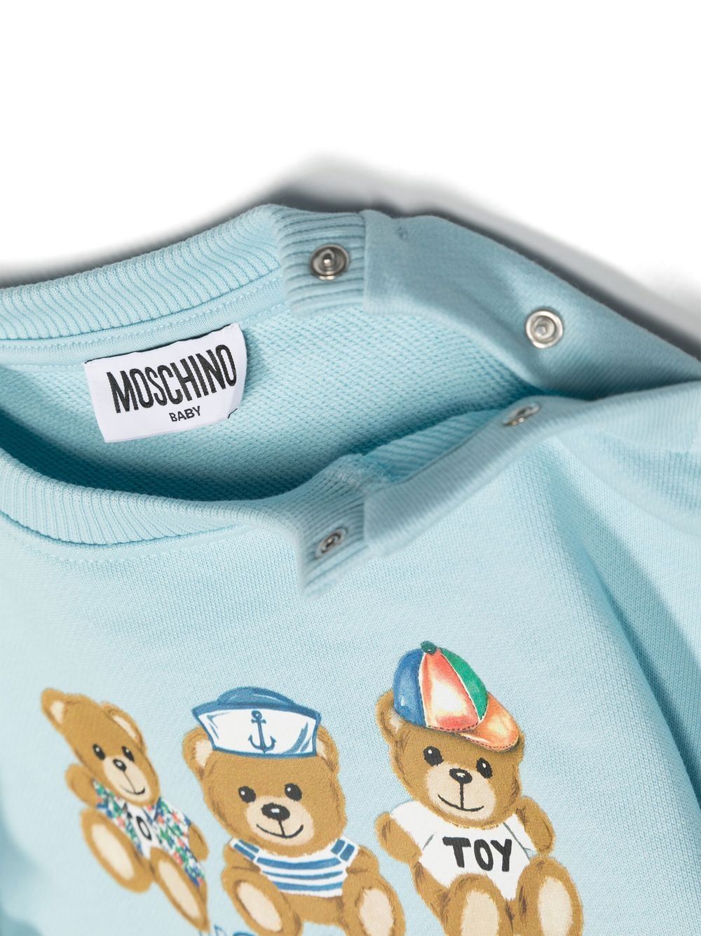 Moschino Kids Blue Monogram Logo Sweatshirt