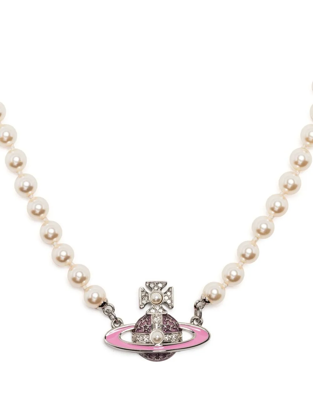 

Vivienne Westwood faux-pearl Orb-pendant choker - White