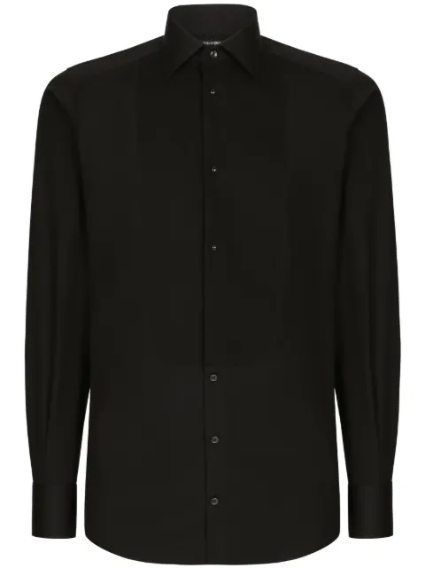 Dolce & Gabbana Gold-fit cotton tuxedo shirt