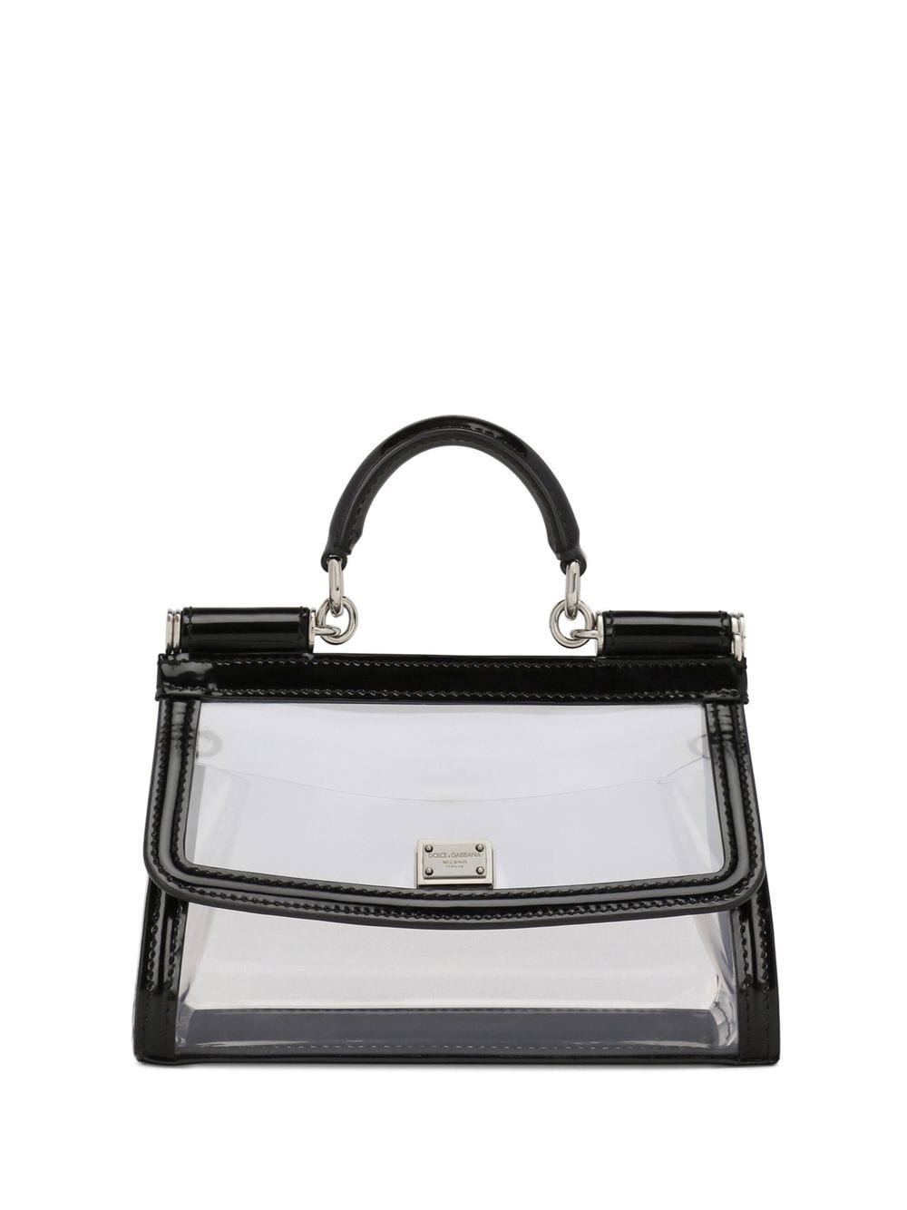 Dolce & Gabbana Kim Dolce&gabbana Small Sicily Transparent Shoulder Bag In Trasparent_black