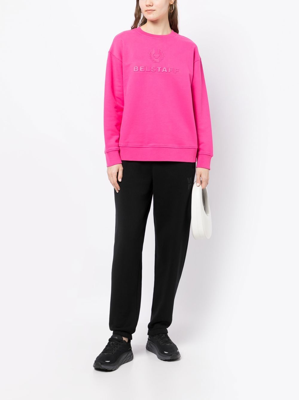 Belstaff Sweater met logo-reliëf - Roze