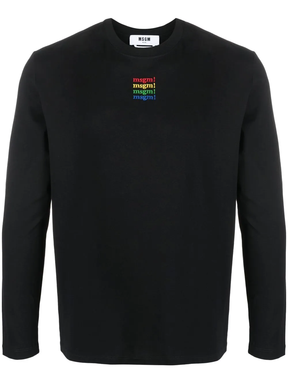 

MSGM sudadera con logo bordado - Negro