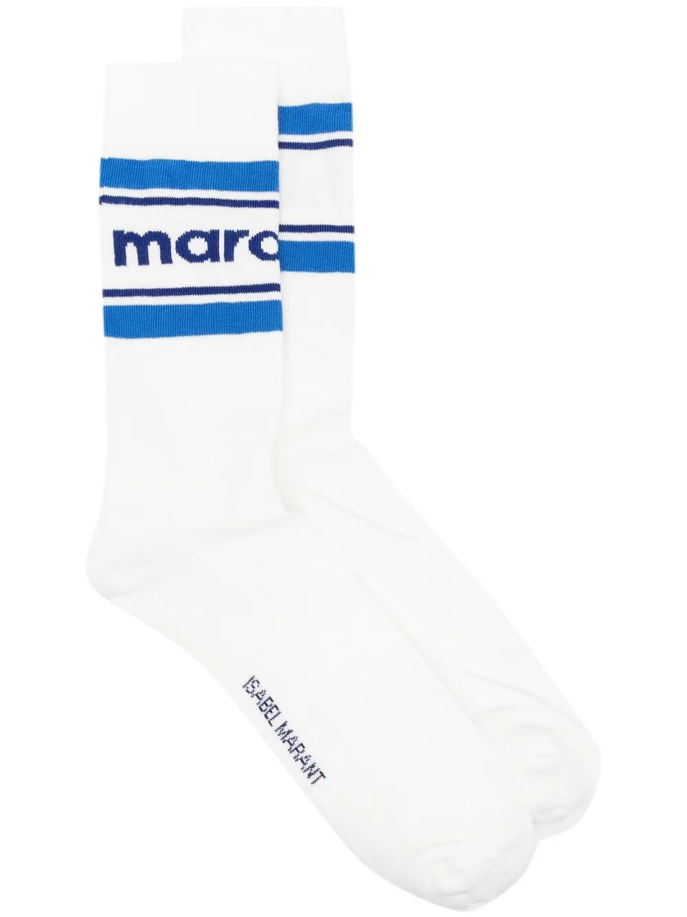 

Isabel Marant Dona intarsia-logo socks - White