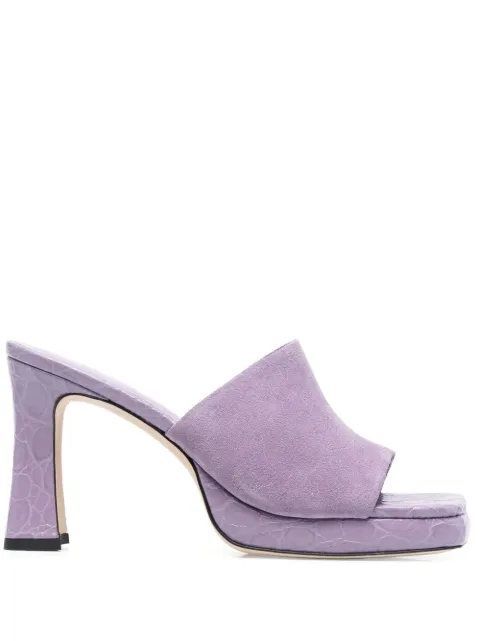 BY FAR 90mm suede sandals