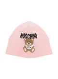 Moschino Kids signature Teddy Bear print hat - Pink