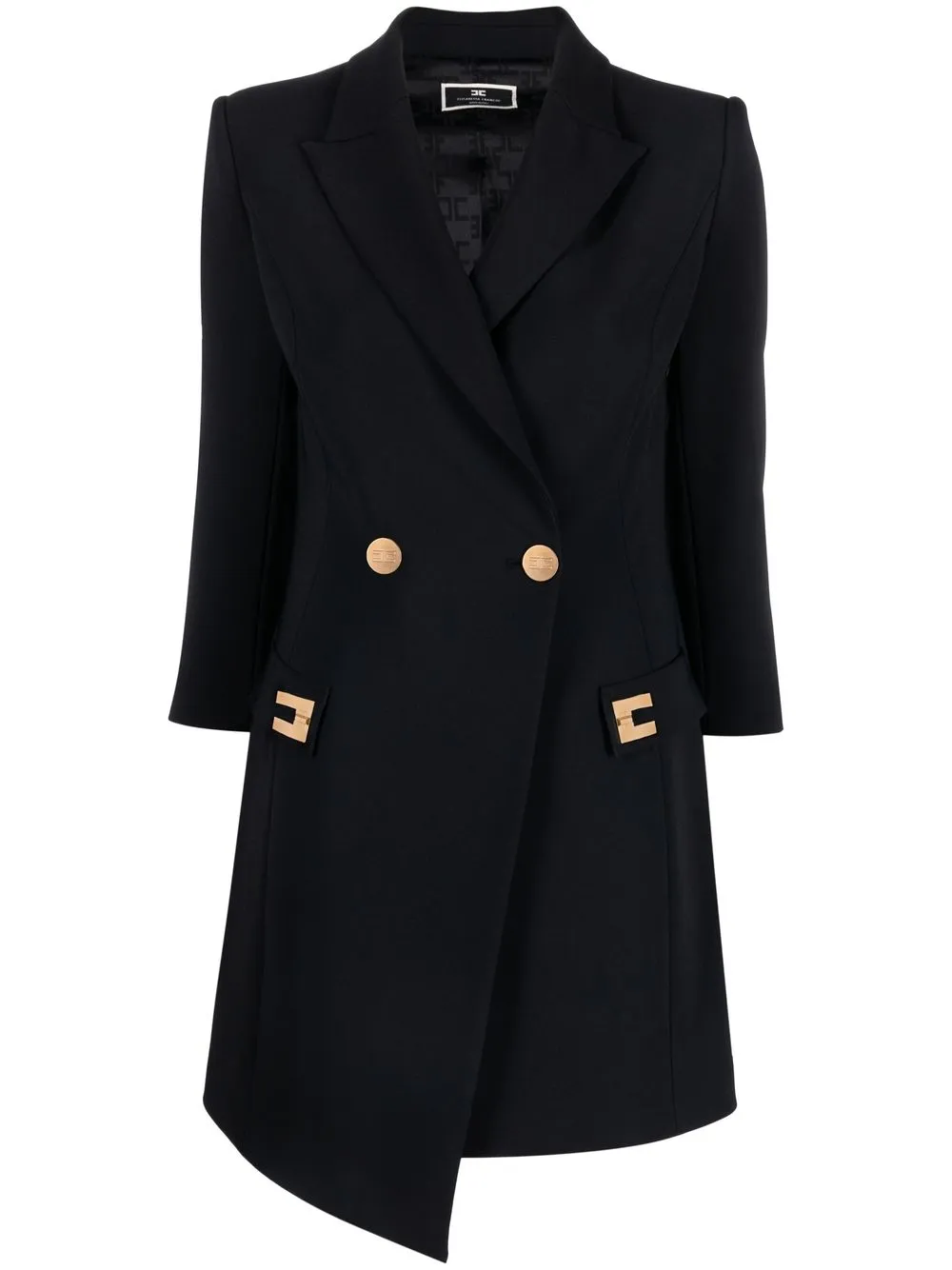 

Elisabetta Franchi vestido tipo blazer con doble botonadura - Negro