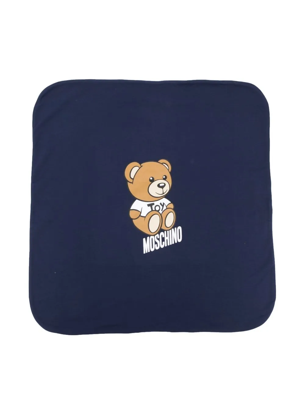 

Moschino Kids Teddy Bear-print blanket - Blue