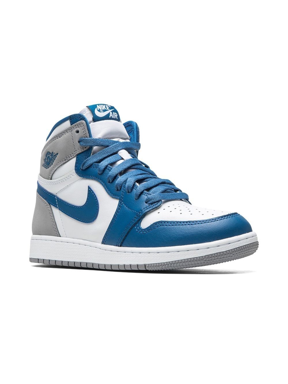 Jordan Kids' Air  1 Retro High Og Sneakers In Blue/white/gray