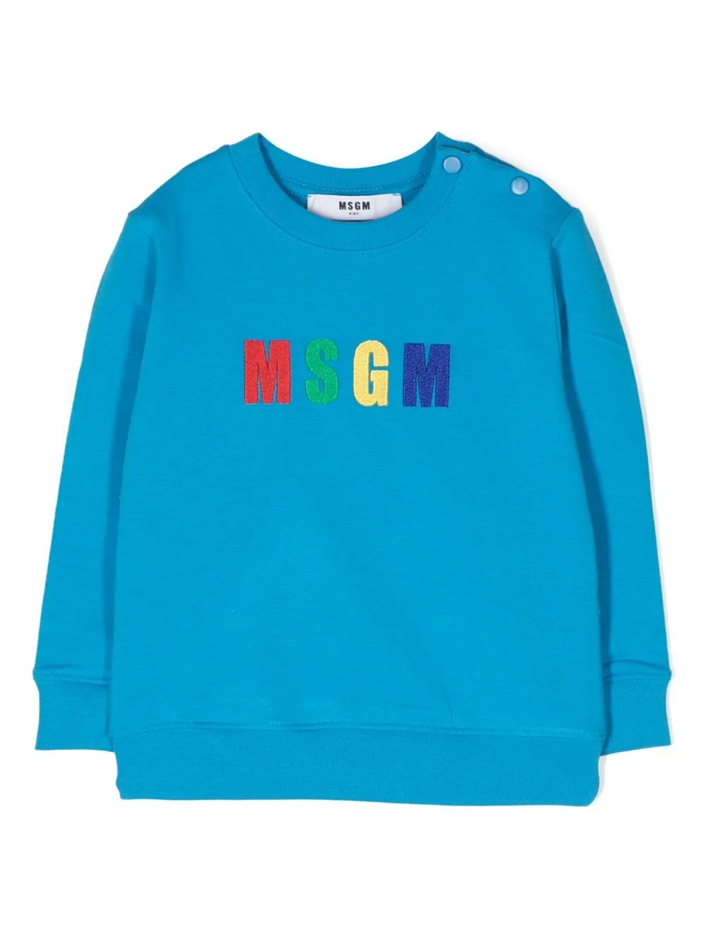 

MSGM Kids embroidered-logo sweatshirt - Blue