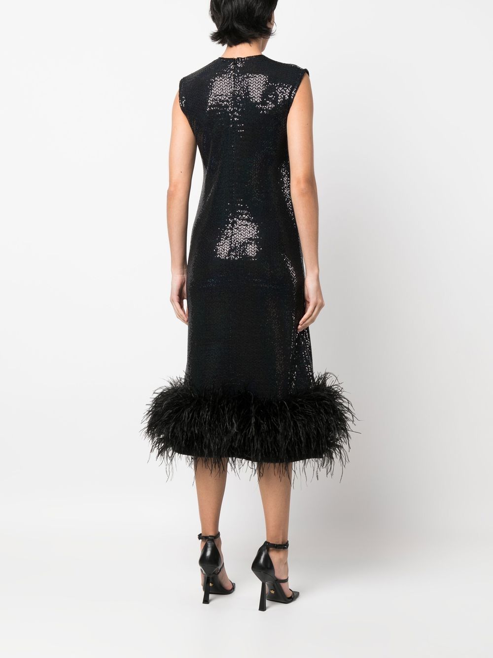 Atu Body Couture feather-trim Sequin Dress - Farfetch