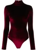 Atu Body Couture high-neck velvet bodysuit - Red