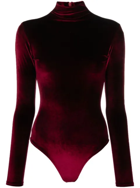 Atu Body Couture high-neck velvet bodysuit