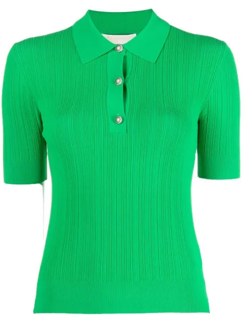 Michael Kors textured button-placket polo shirt