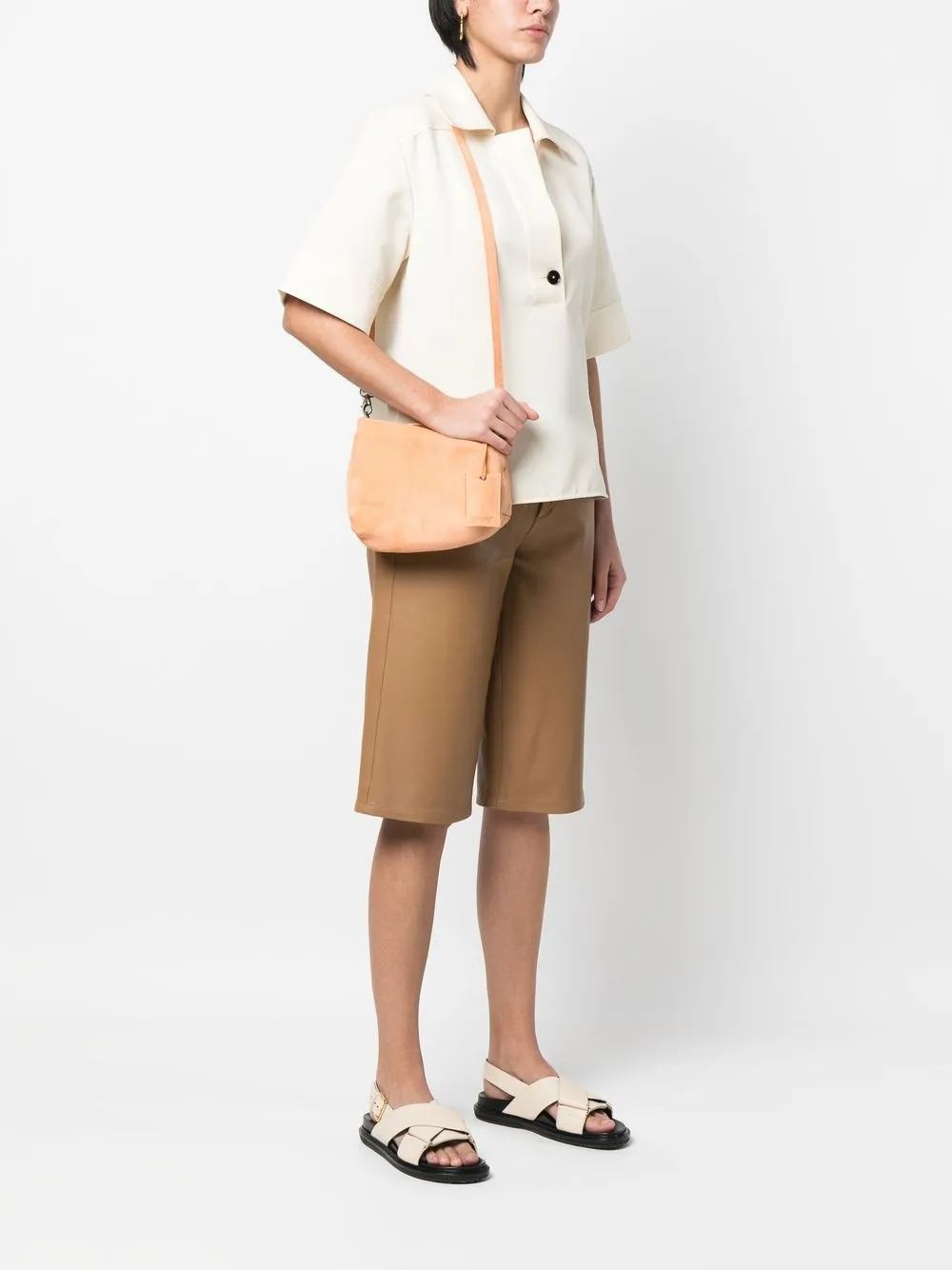 Marsèll Leren schoudertas - Oranje
