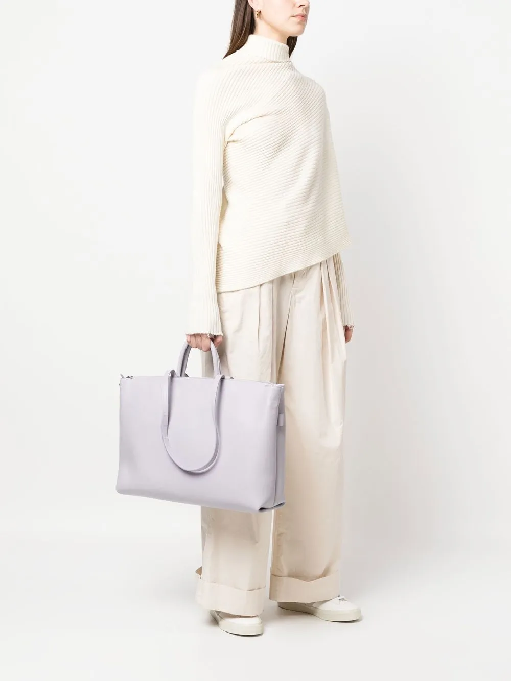 Shop Marsèll Leather Tote Bag In Violett