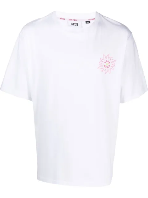 GCDS playera con logo estampado en la espalda