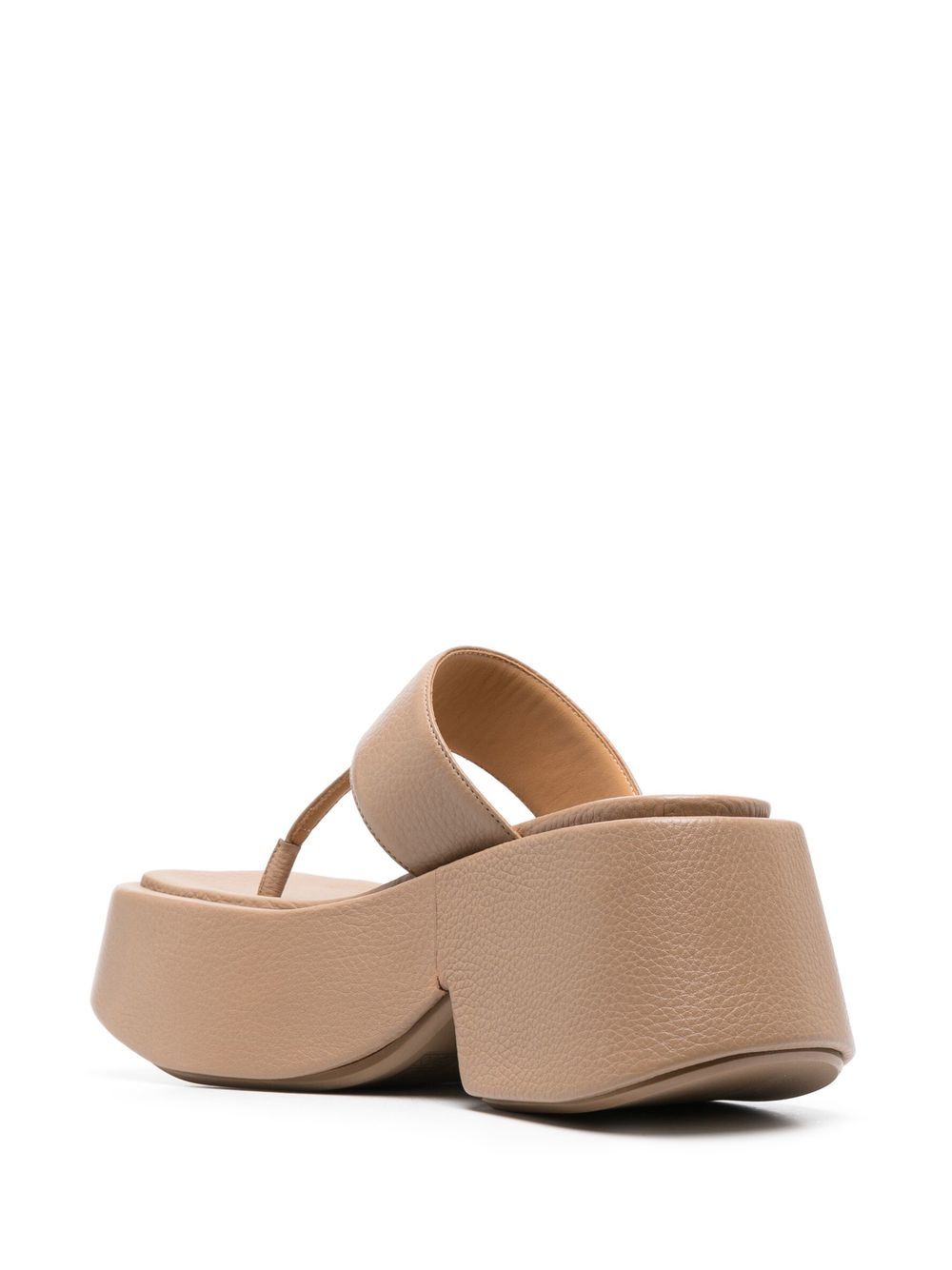 Shop Marsèll Square-toe Chunky-heel Sandals In Neutrals