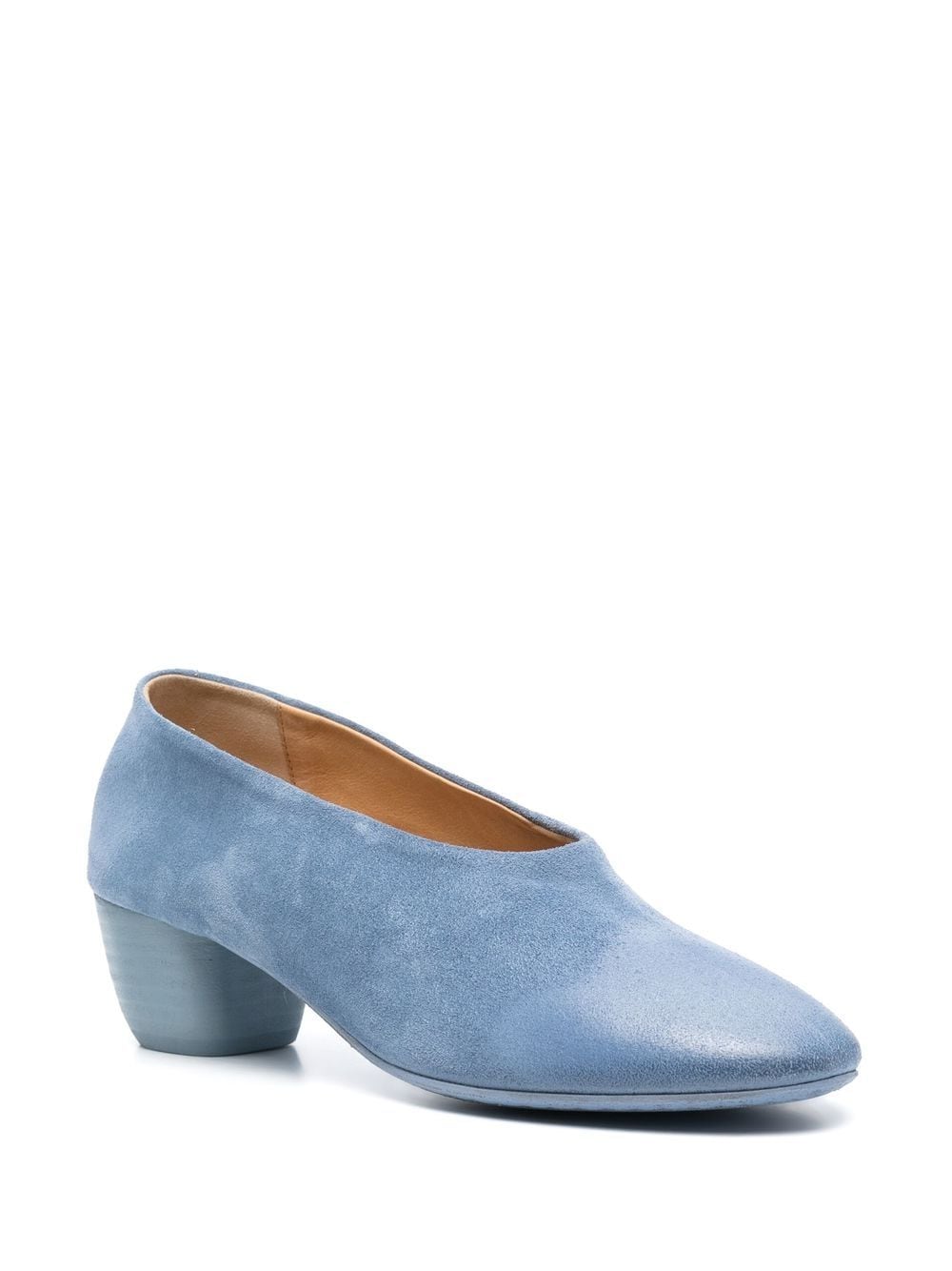 Shop Marsèll Round-toe Leather Pumps In Blue