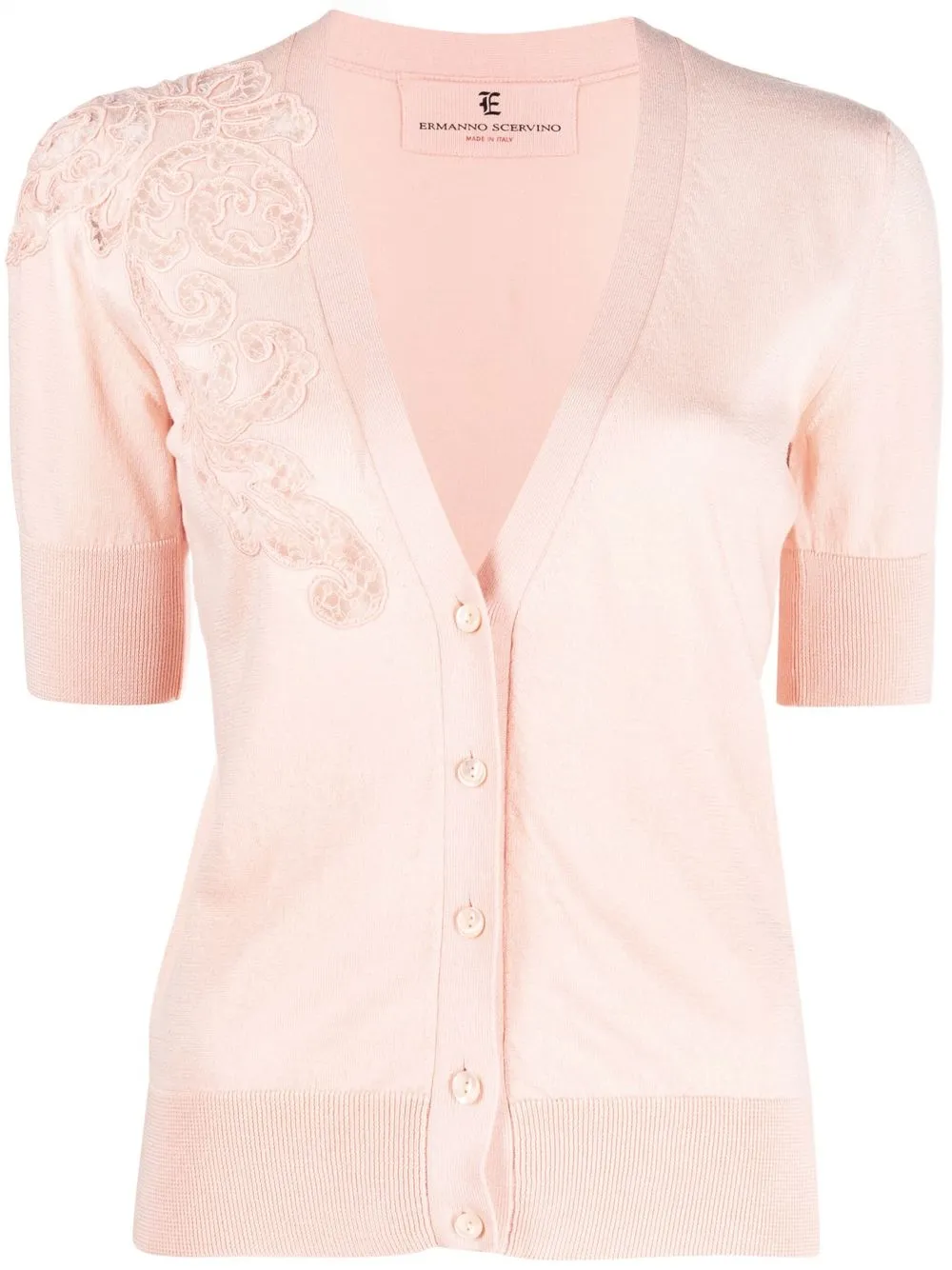 

Ermanno Scervino cut out-detail button-front cardigan - Pink