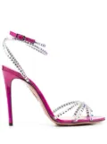 Aquazzura gem-embellished 110mm heeled sandals - Pink