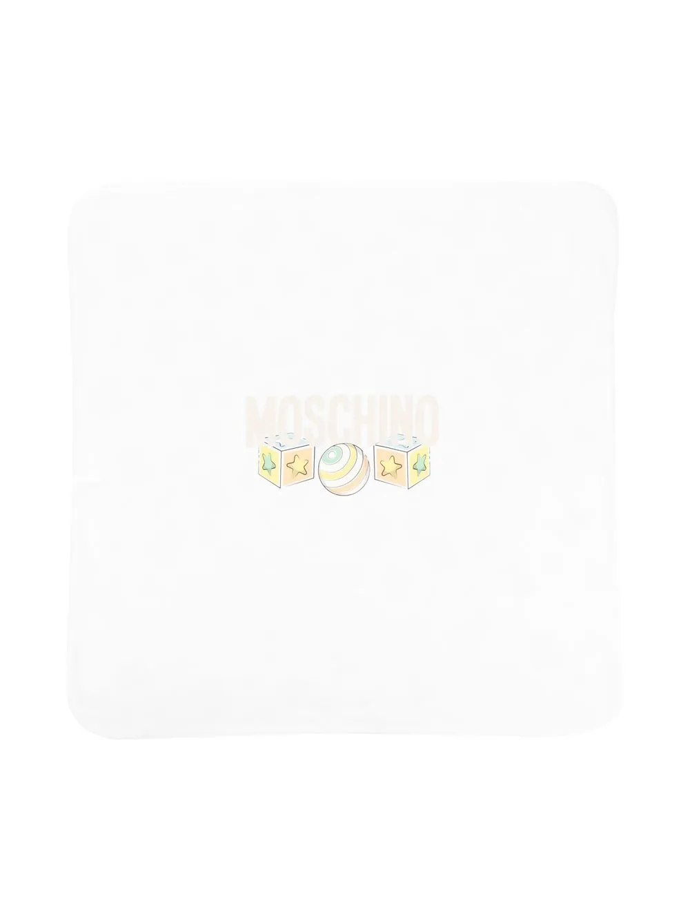 

Moschino Kids logo-print detail blanket - Neutrals