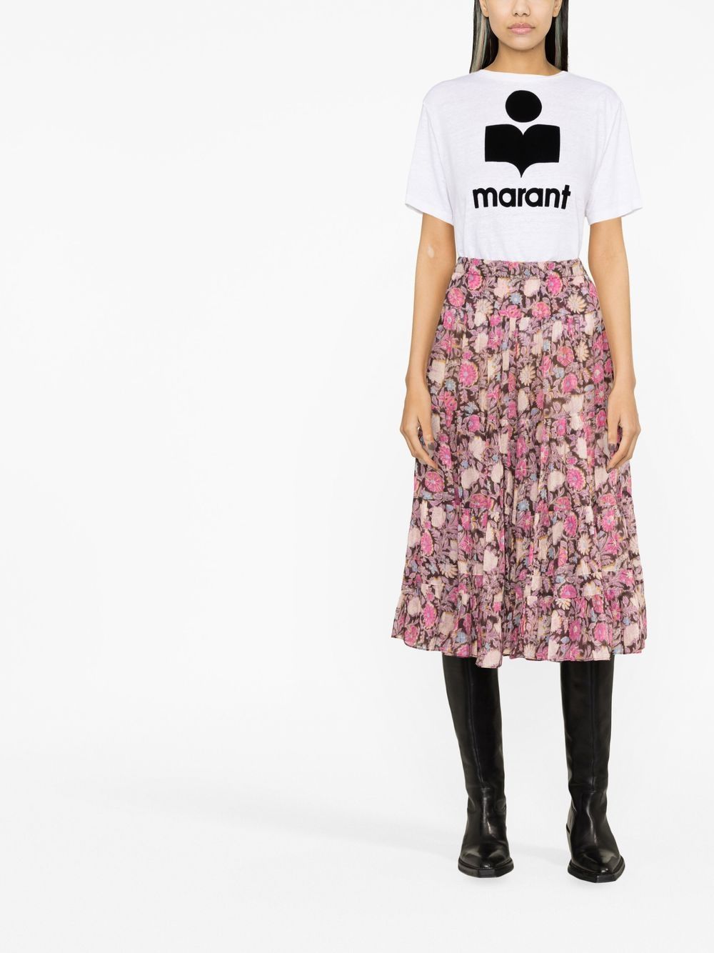 Stå op i stedet arrestordre Perennial MARANT ÉTOILE floral-print Pleated Midi Skirt - Farfetch