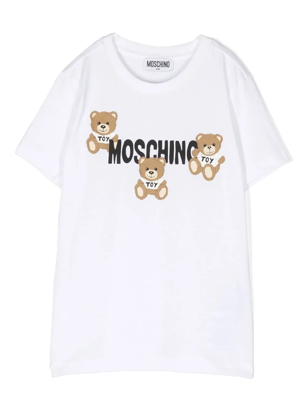 

Moschino Kids logo-print cotton T-shirt - White