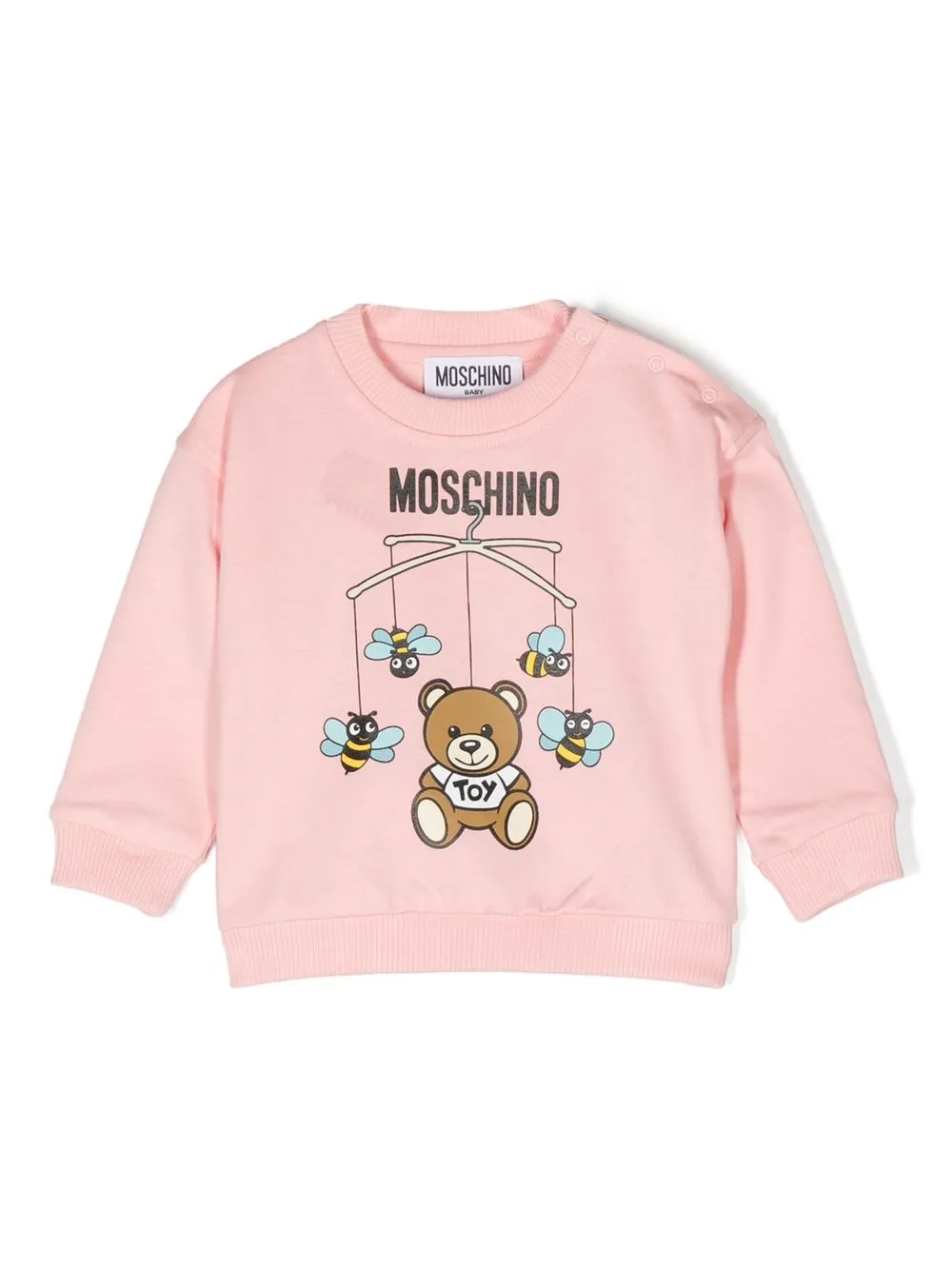 

Moschino Kids logo-print detail sweatshirt - Pink