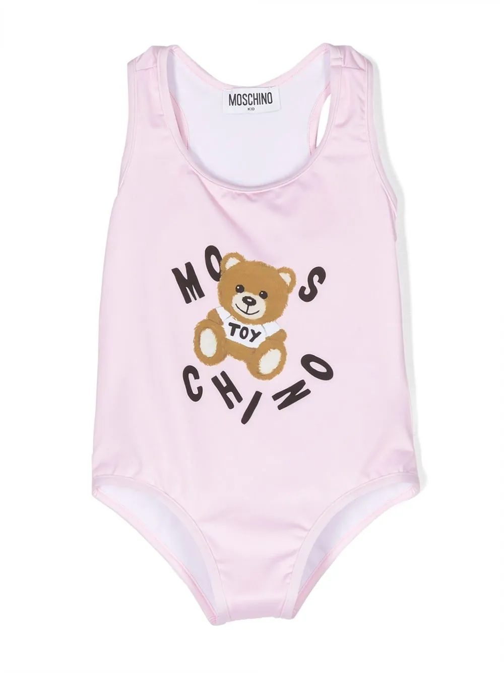 Moschino Kids' Teddy-bear Print Swimsuit In Pink