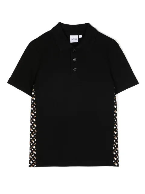 BOSS Kidswear Poloshirt met monogram
