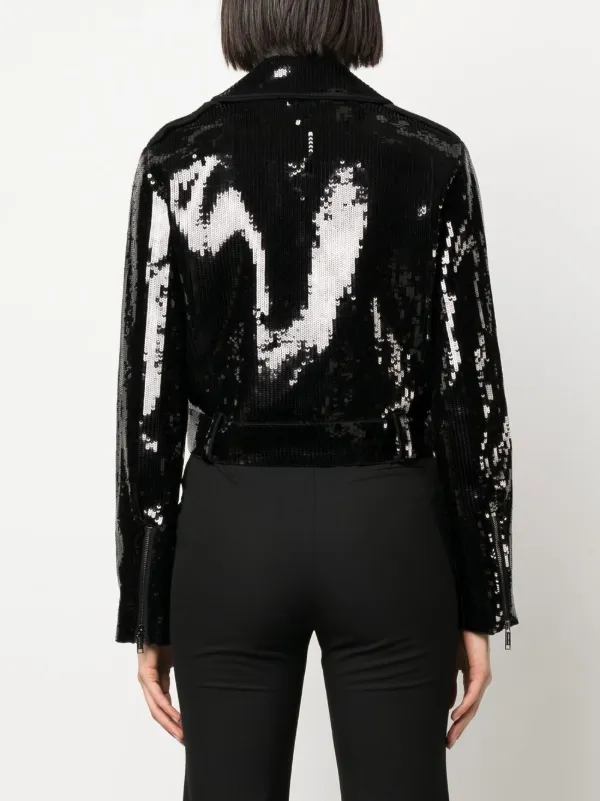 Michael Kors Collection sequin-embellished Biker Jacket - Farfetch