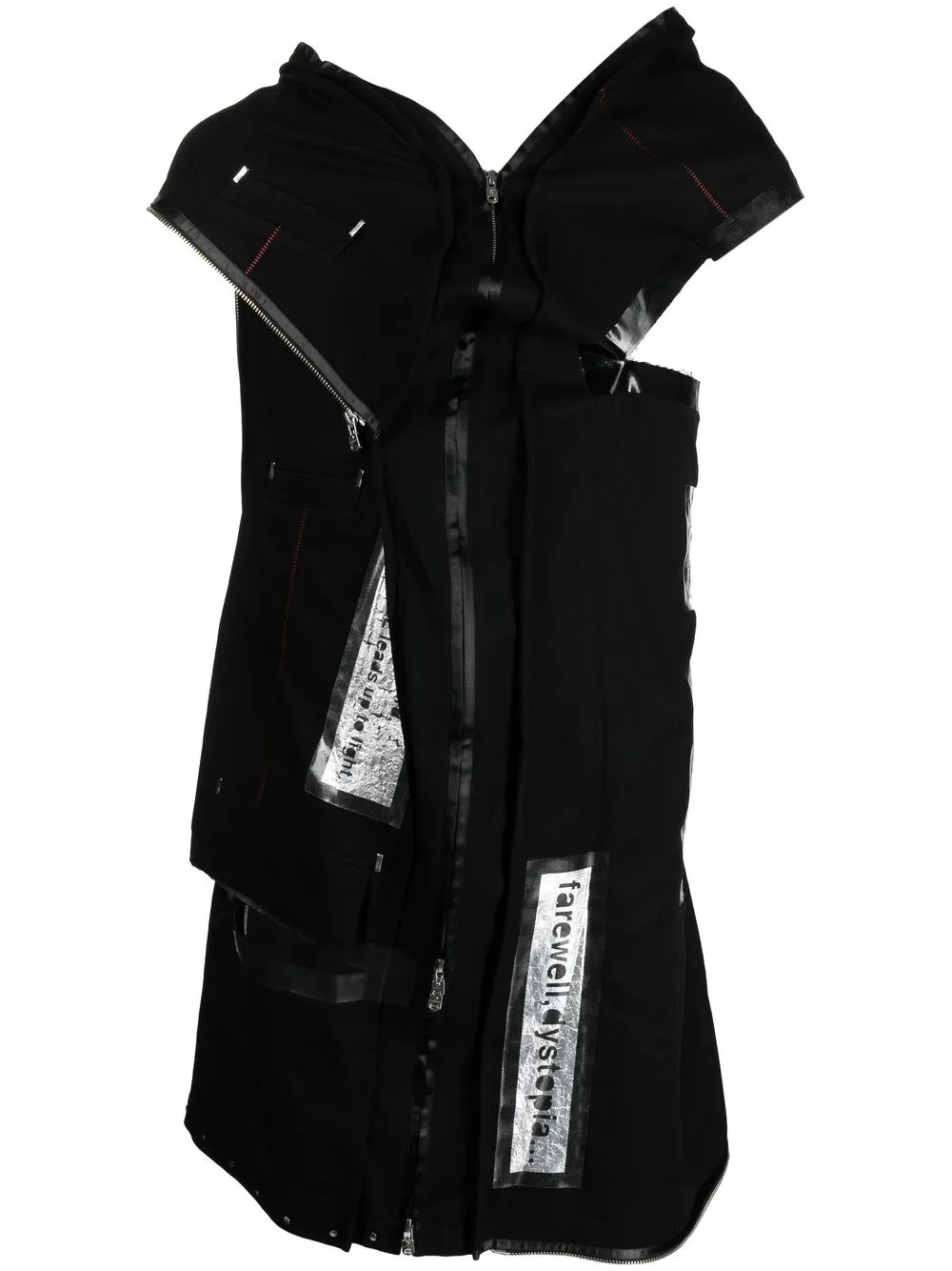 Takahiromiyashita The Soloist Asymmetrical Distressed Sleeveless Jacket In Schwarz