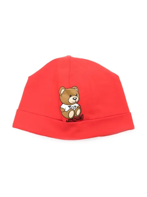 Moschino Kids logo-print detail beanie