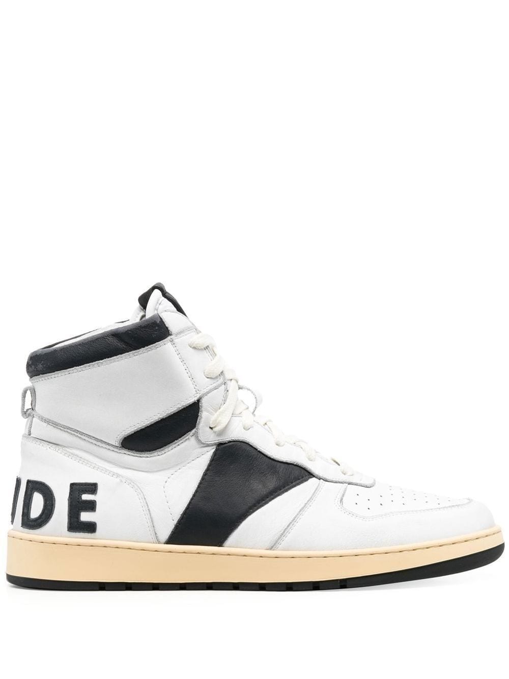 Rhude Rhecess Smooth High-top Sneakers In White