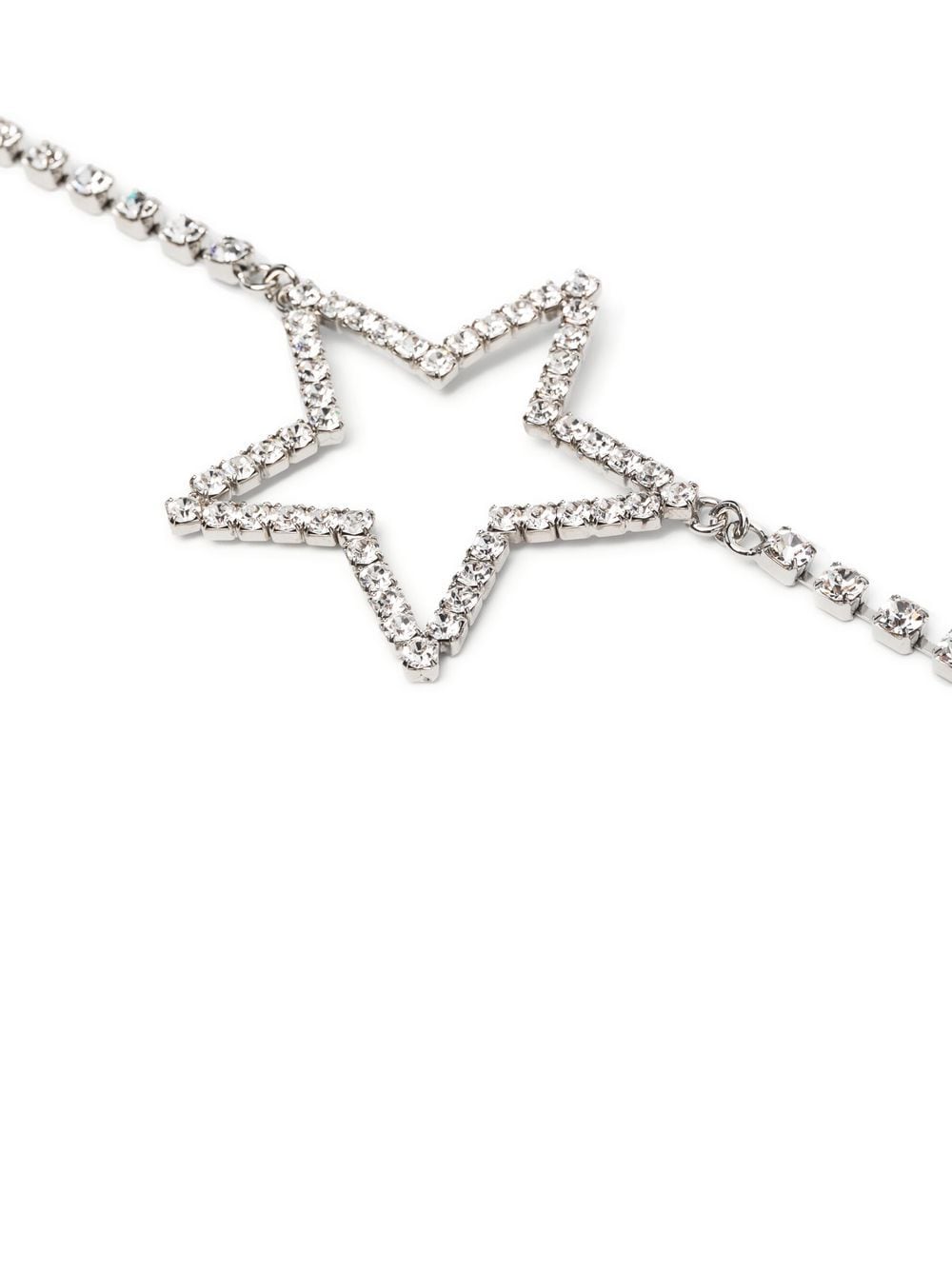 Shop Alessandra Rich Crystal-embellished Star Necklace In Silber