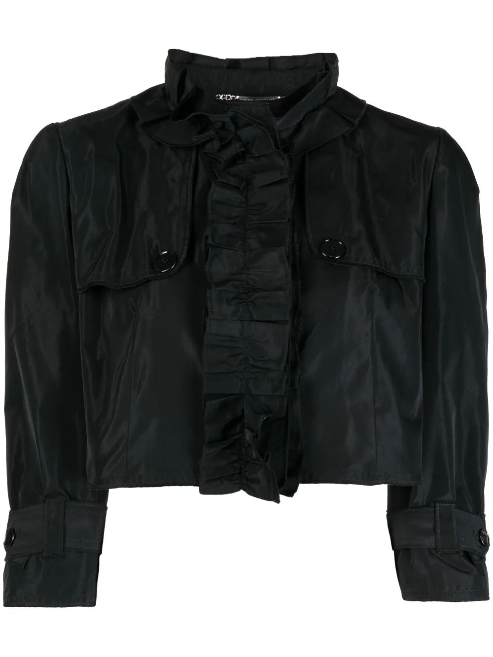 

Dolce & Gabbana cropped silk jacket - Black