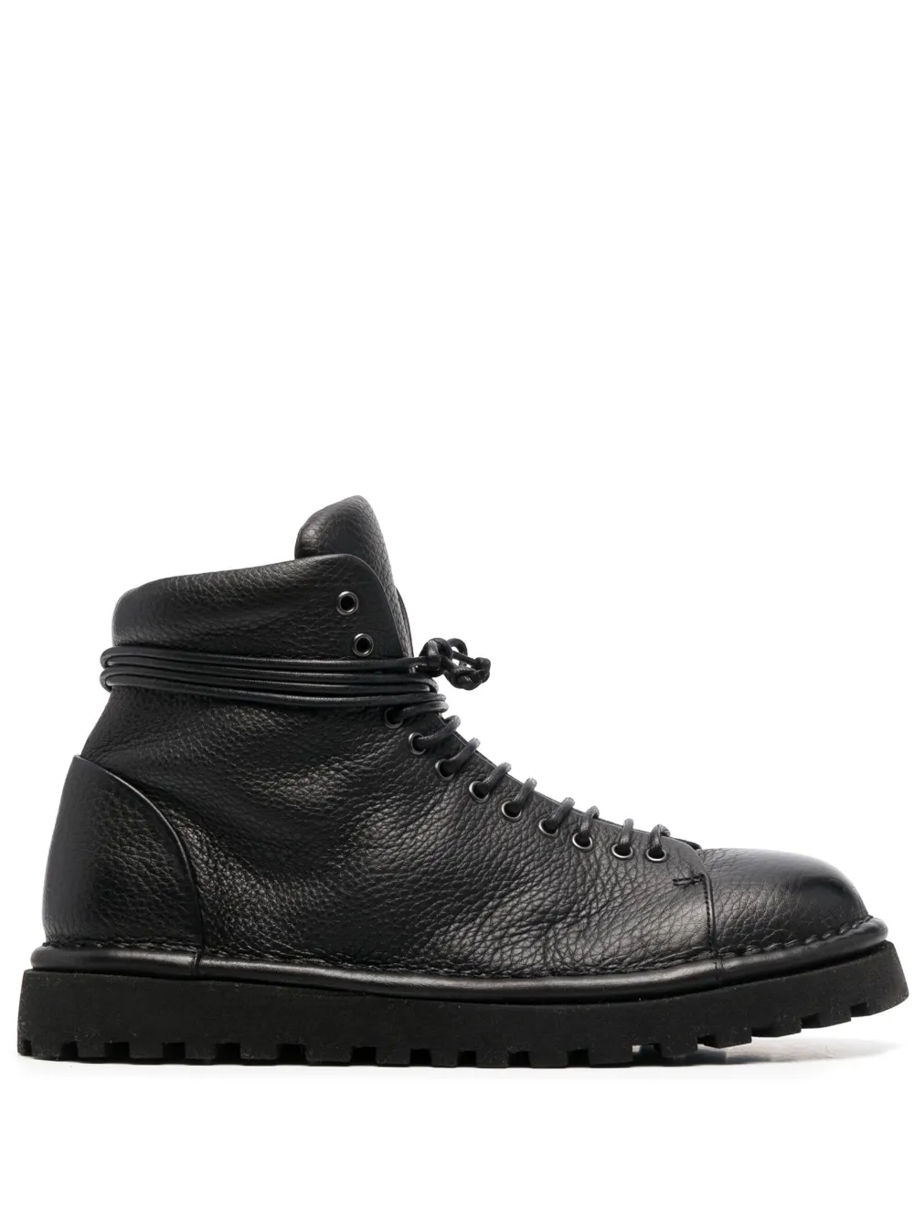 Marsèll lace-up leather combat boots – Black