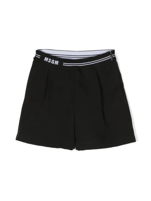 MSGM Kids logo-waistline shorts