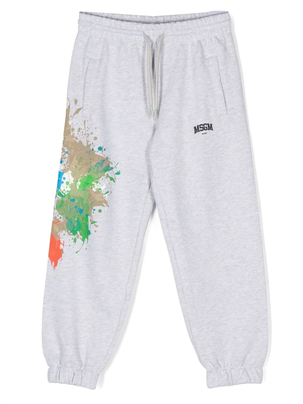 

MSGM Kids pants con salpicaduras de pintura estampadas - Gris