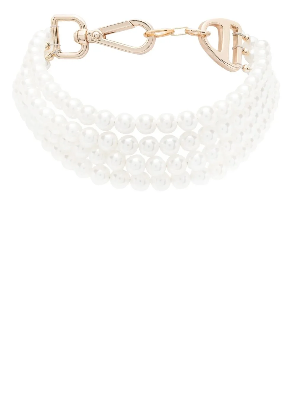 

Atu Body Couture multi-chain pearl choker necklace - Neutrals