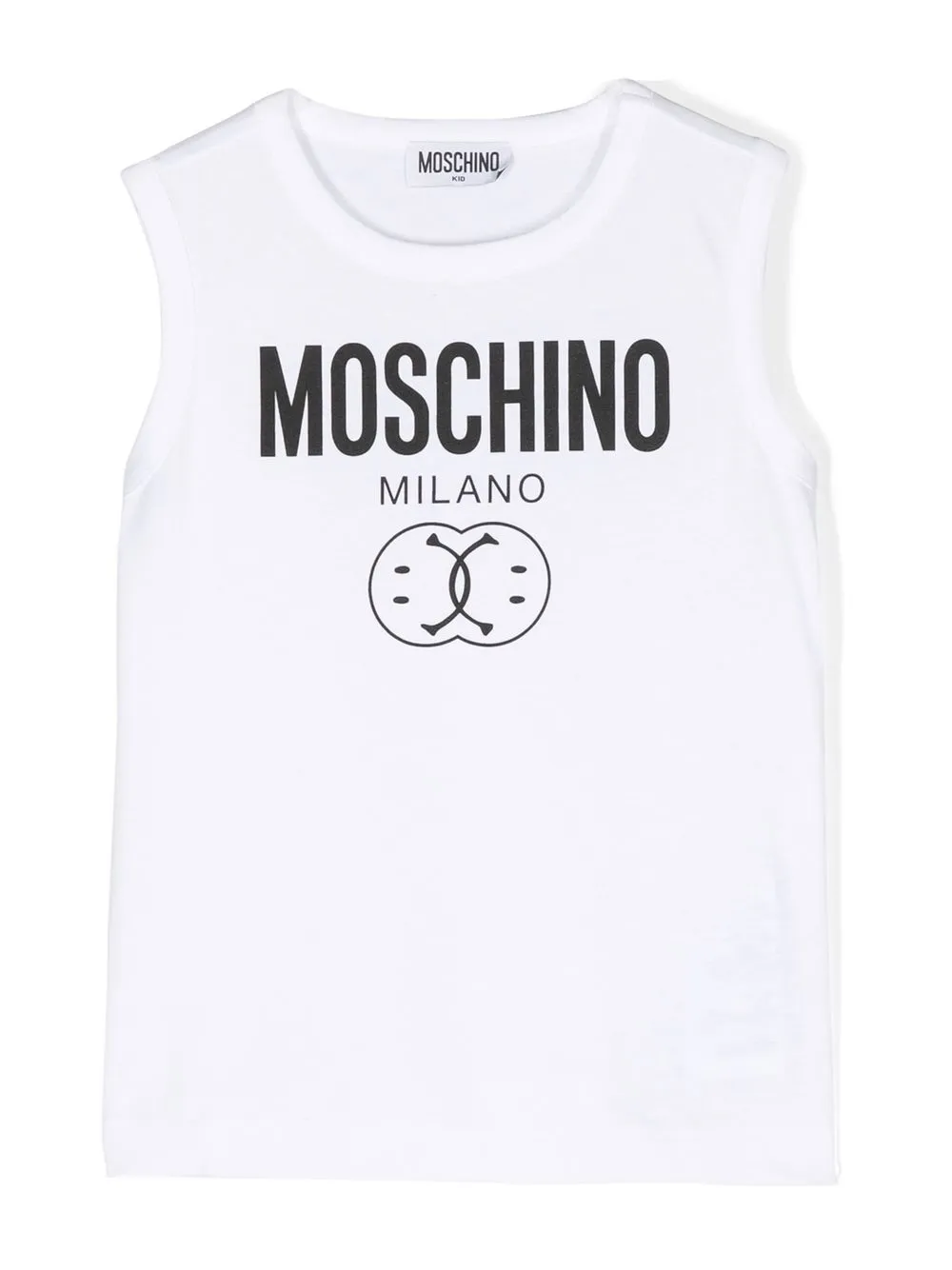 

Moschino Kids playera con logo estampado - Blanco