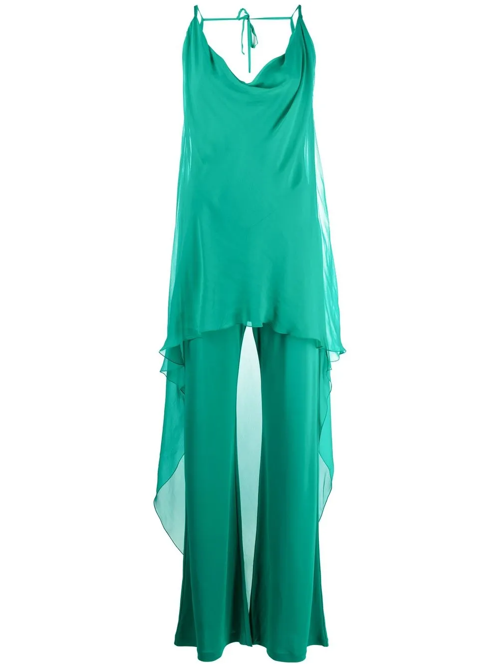 

Alberta Ferretti jumpsuit a capas - Verde