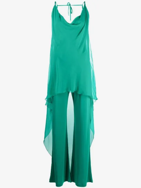 Alberta Ferretti high-low layered jumpsuit