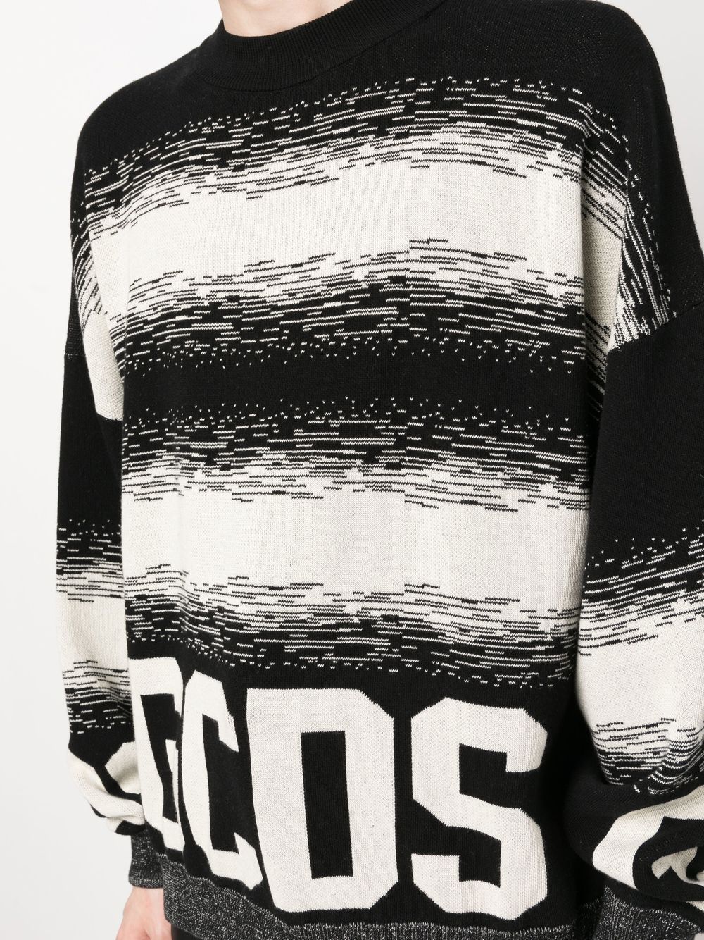 Shop Gcds Logo-print Detail Knit Jumper In Black