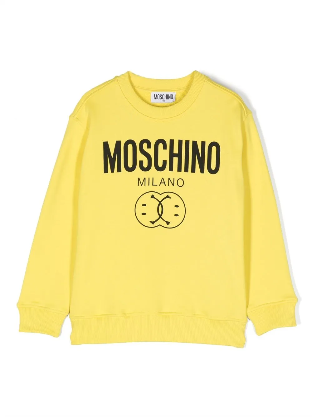 

Moschino Kids sudadera con logo estampado y cuello redondo - Amarillo