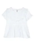 Il Gufo ruffled trim T-shirt - White