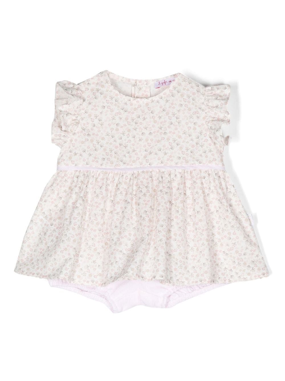 Il Gufo Babies' Floral-print Cotton Shorties In Pink